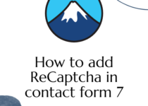 How to add recaptcha in contact form 7