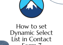 How to set Dynamic Select List in Contact Form 7