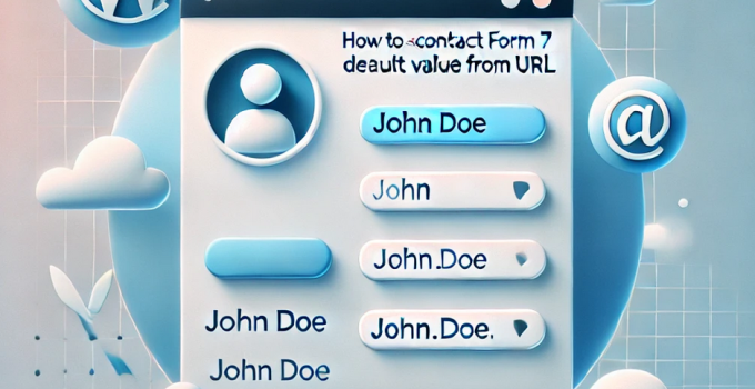 How to Set Contact Form 7 Input Default Value from URL